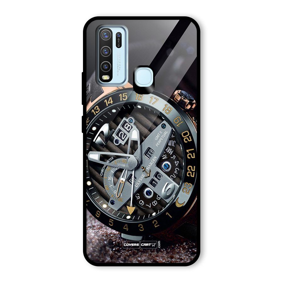 Designer Stylish Watch Glass Back Case for Vivo Y30