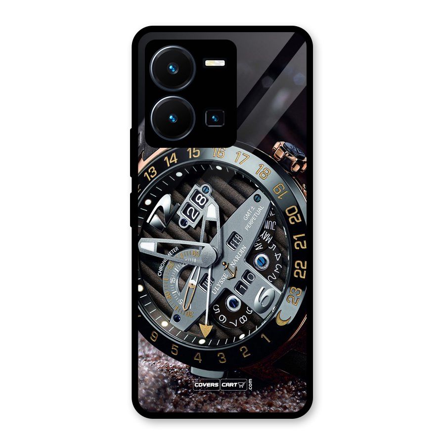 Designer Stylish Watch Glass Back Case for Vivo Y35