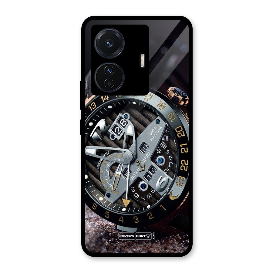 Designer Stylish Watch Glass Back Case for Vivo iQOO Z6 Pro