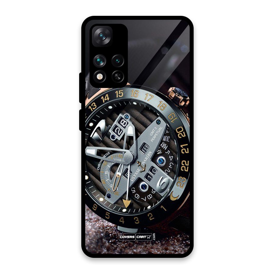 Designer Stylish Watch Glass Back Case for Xiaomi 11i HyperCharge 5G