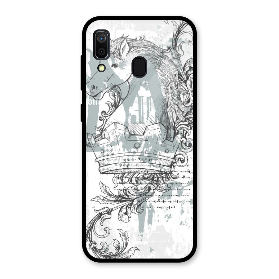 Designous Vintage Glass Back Case for Galaxy A30