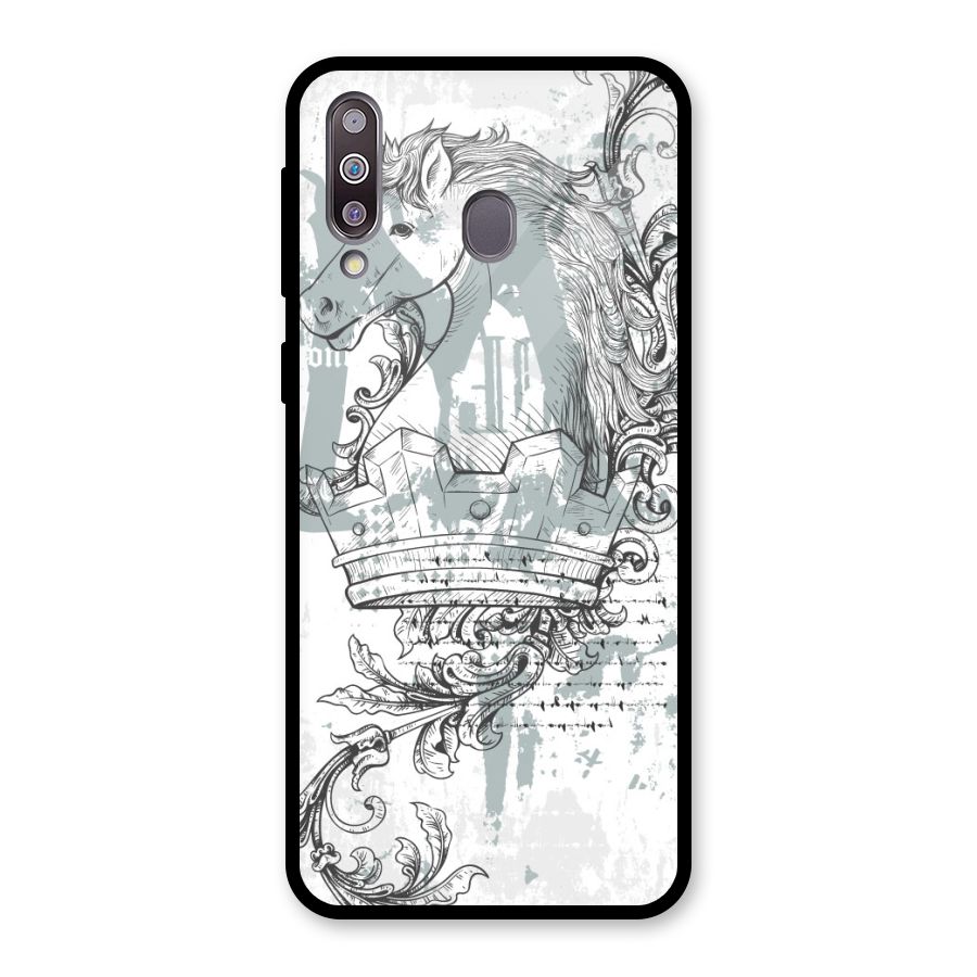 Designous Vintage Glass Back Case for Galaxy M30