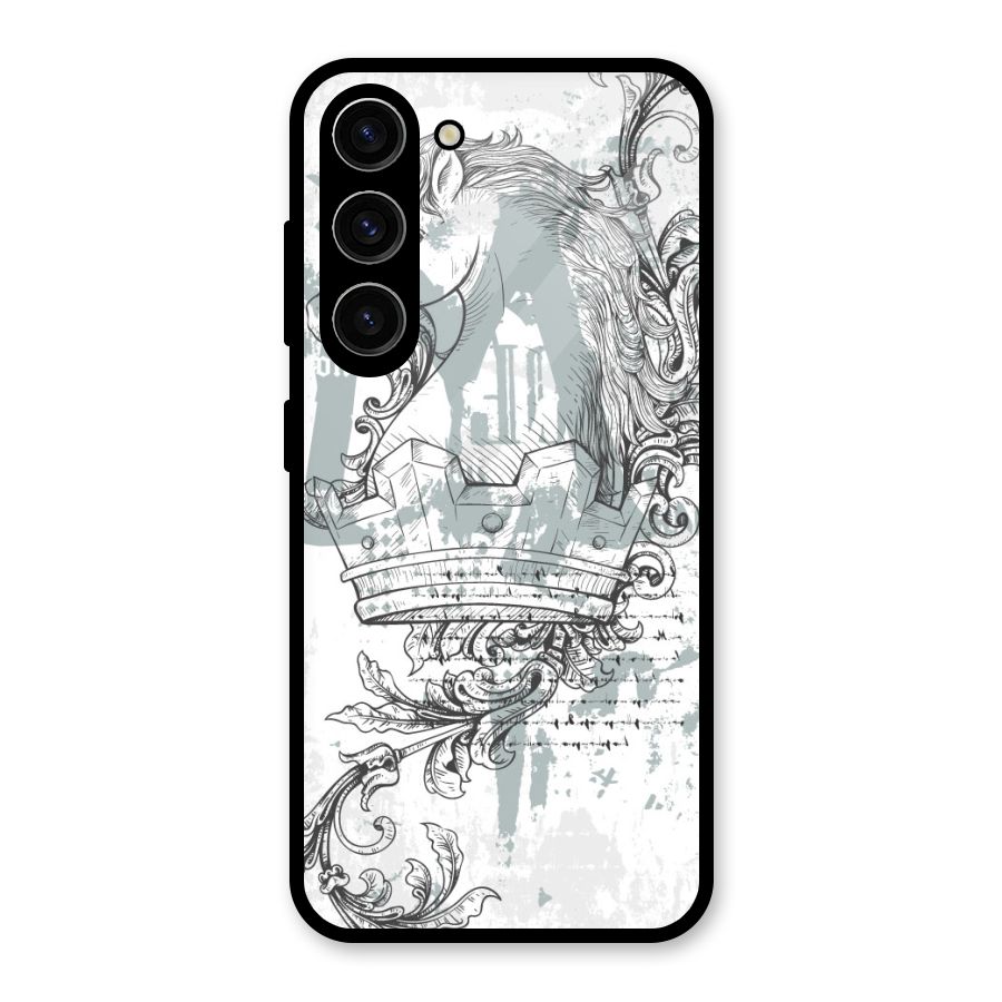 Designous Vintage Glass Back Case for Galaxy S23