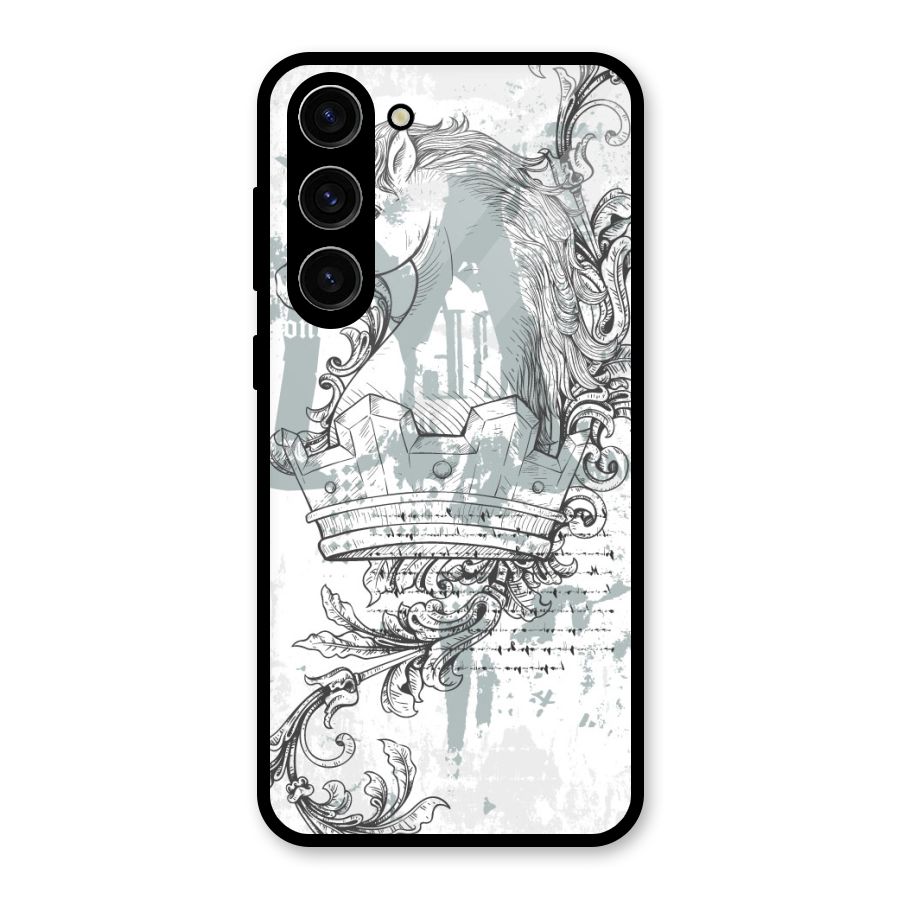 Designous Vintage Glass Back Case for Galaxy S23 Plus