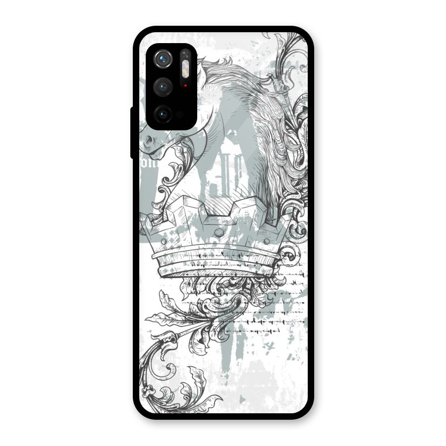 Designous Vintage Glass Back Case for Poco M3 Pro 5G