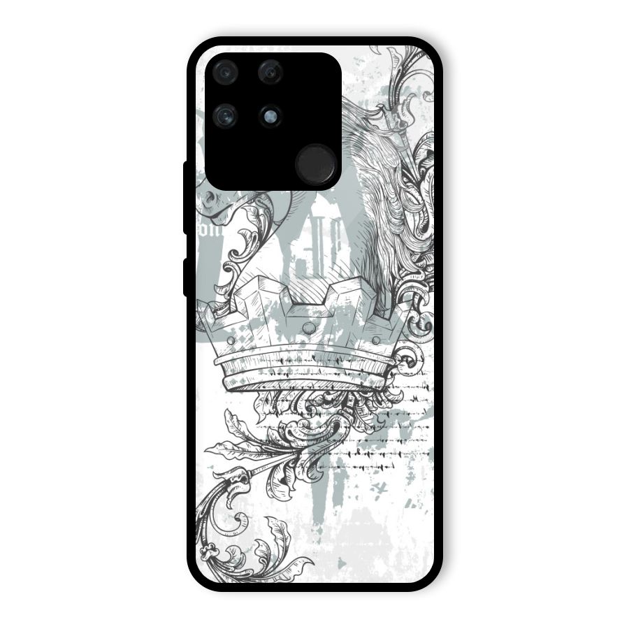 Designous Vintage Glass Back Case for Realme Narzo 50A