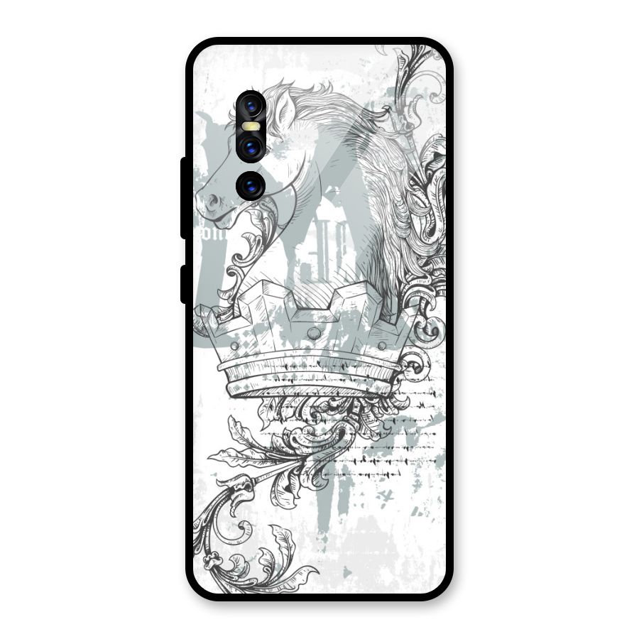 Designous Vintage Glass Back Case for Vivo V15 Pro