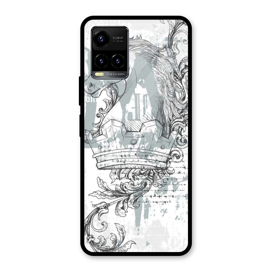 Designous Vintage Glass Back Case for Vivo Y21T