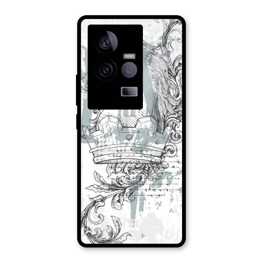 Designous Vintage Glass Back Case for Vivo iQOO 11 5G