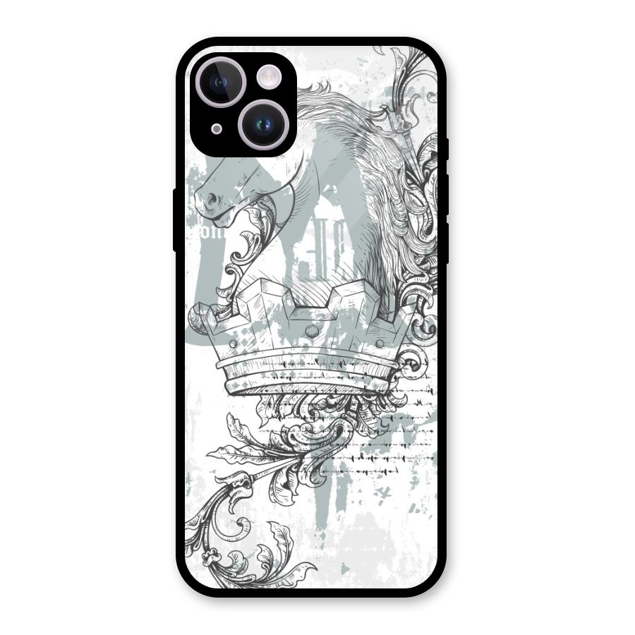 Designous Vintage Glass Back Case for iPhone 14 Plus