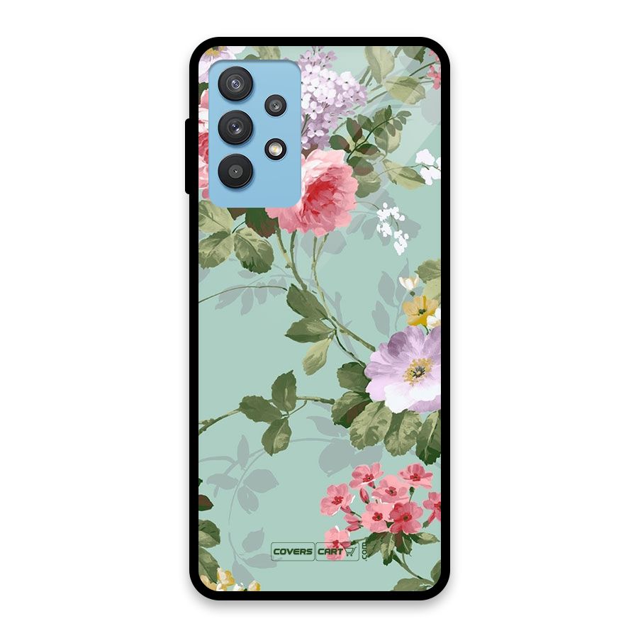 Desinger Floral Glass Back Case for Galaxy M32 5G