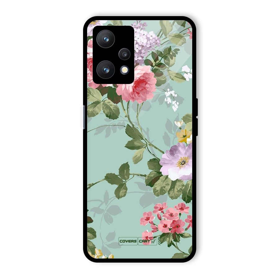 Desinger Floral Glass Back Case for Realme 9 Pro 5G