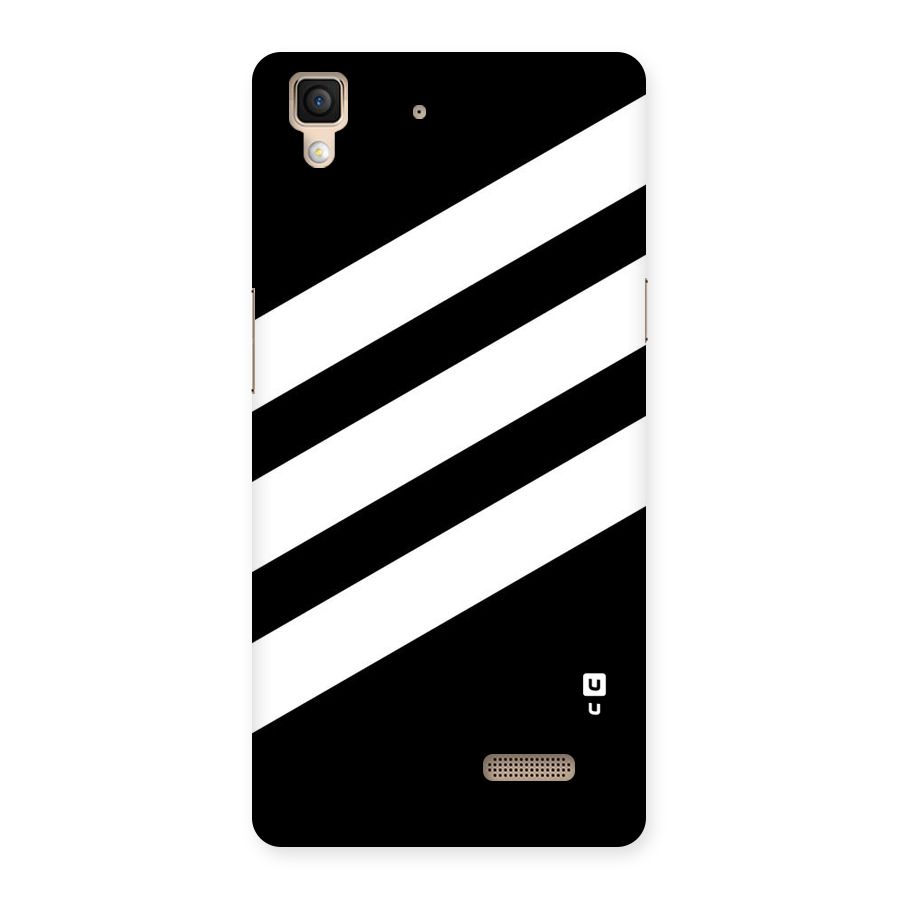 Diagonal Classic Stripes Back Case for Oppo R7