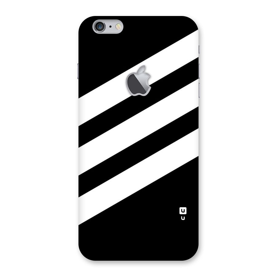 Diagonal Classic Stripes Back Case for iPhone 6 Plus 6S Plus Logo Cut