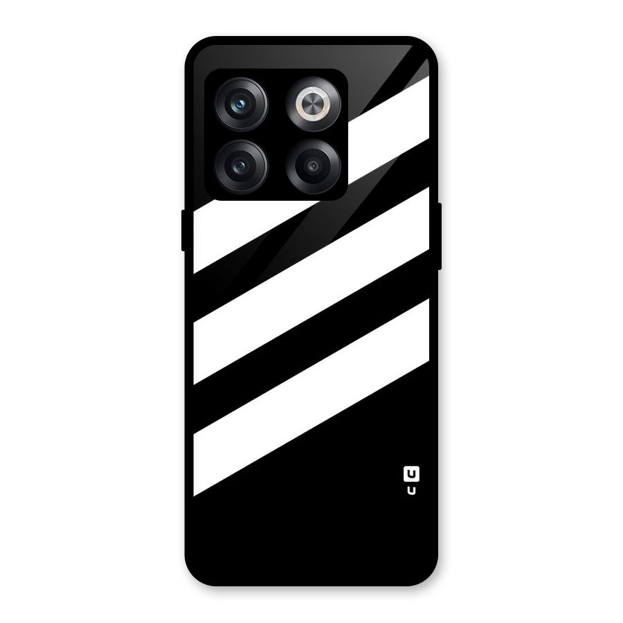 Diagonal Classic Stripes Glass Back Case for OnePlus 10T