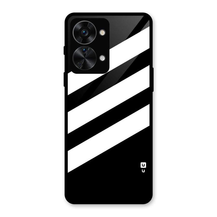 Diagonal Classic Stripes Glass Back Case for OnePlus Nord 2T