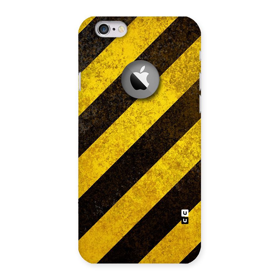 Diagonal Road Pattern Back Case for iPhone 6 Logo Cut