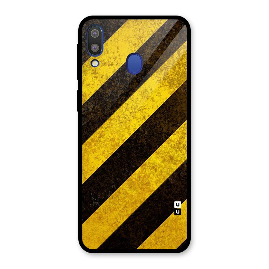Diagonal Road Pattern Glass Back Case for Galaxy M20