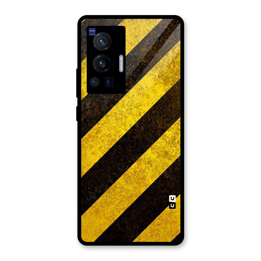Diagonal Road Pattern Glass Back Case for Vivo X70 Pro