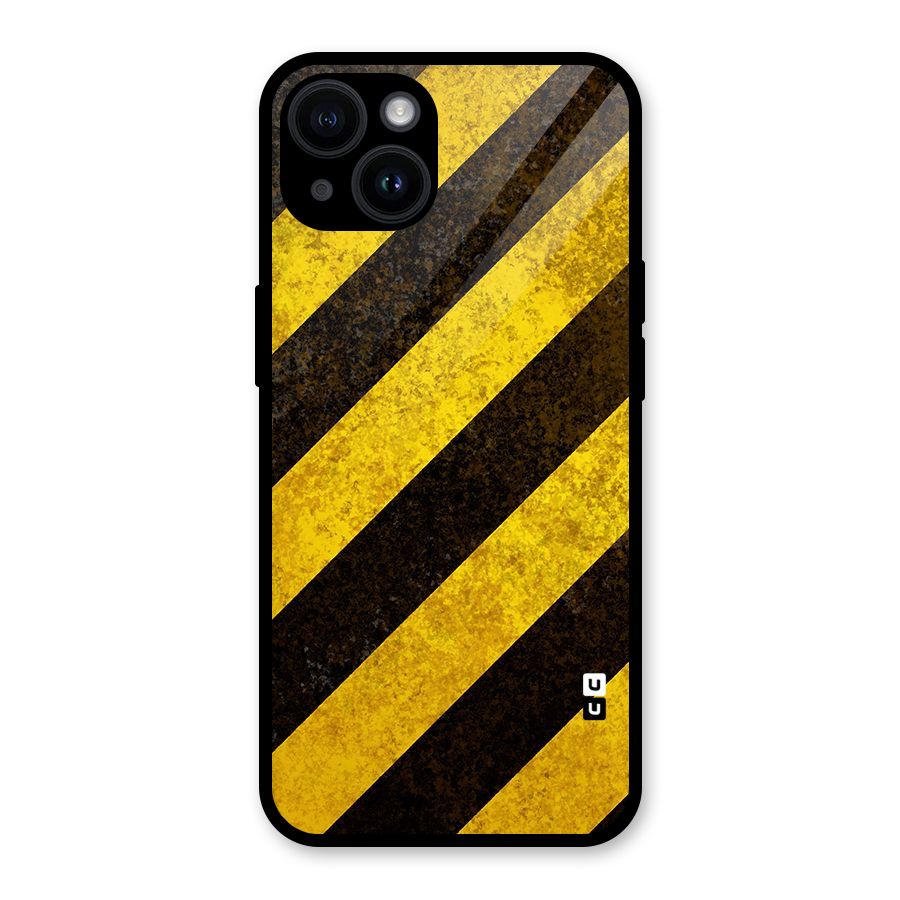 Diagonal Road Pattern Glass Back Case for iPhone 14