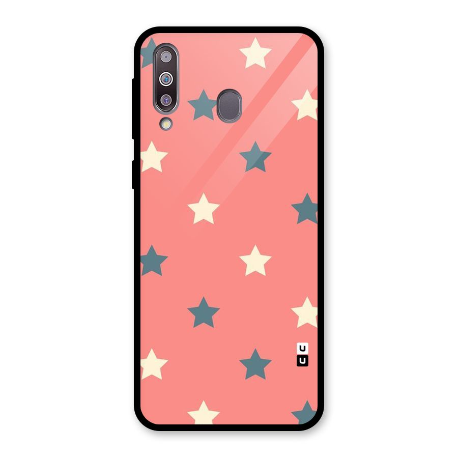 Diagonal Stars Glass Back Case for Galaxy M30