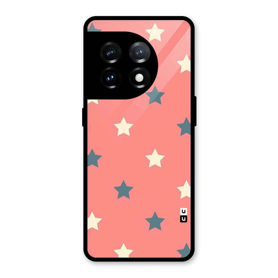 Diagonal Stars Glass Back Case for OnePlus 11