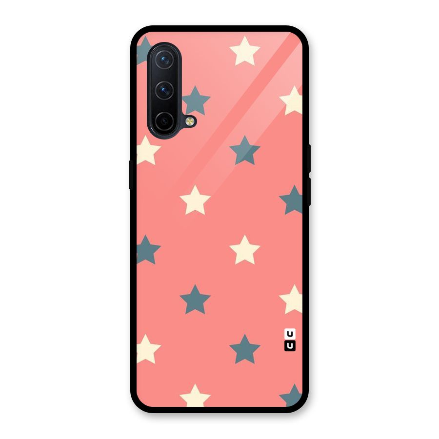 Diagonal Stars Glass Back Case for OnePlus Nord CE 5G