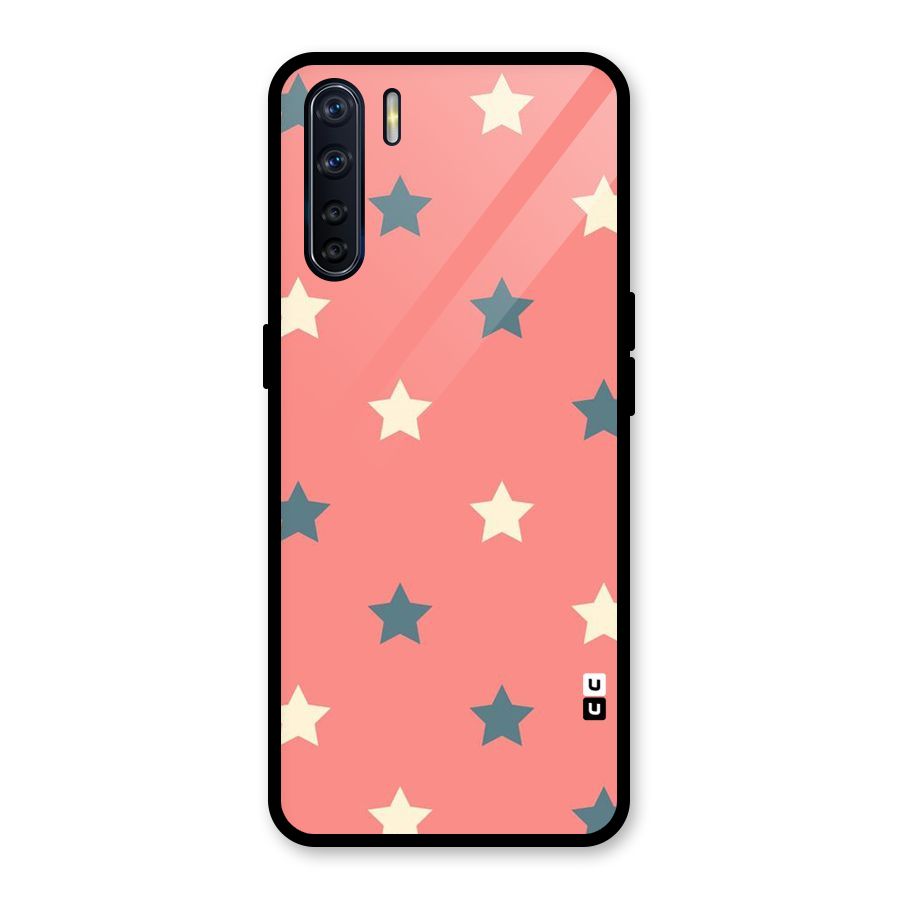 Diagonal Stars Glass Back Case for Oppo F15