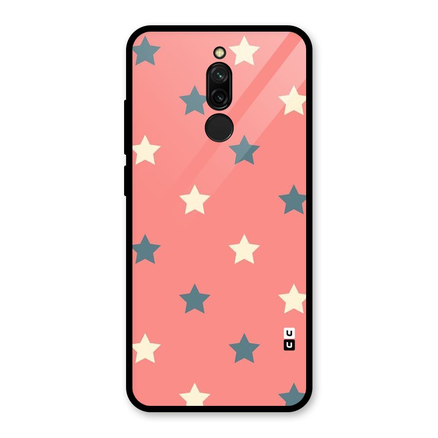 Diagonal Stars Glass Back Case for Redmi 8