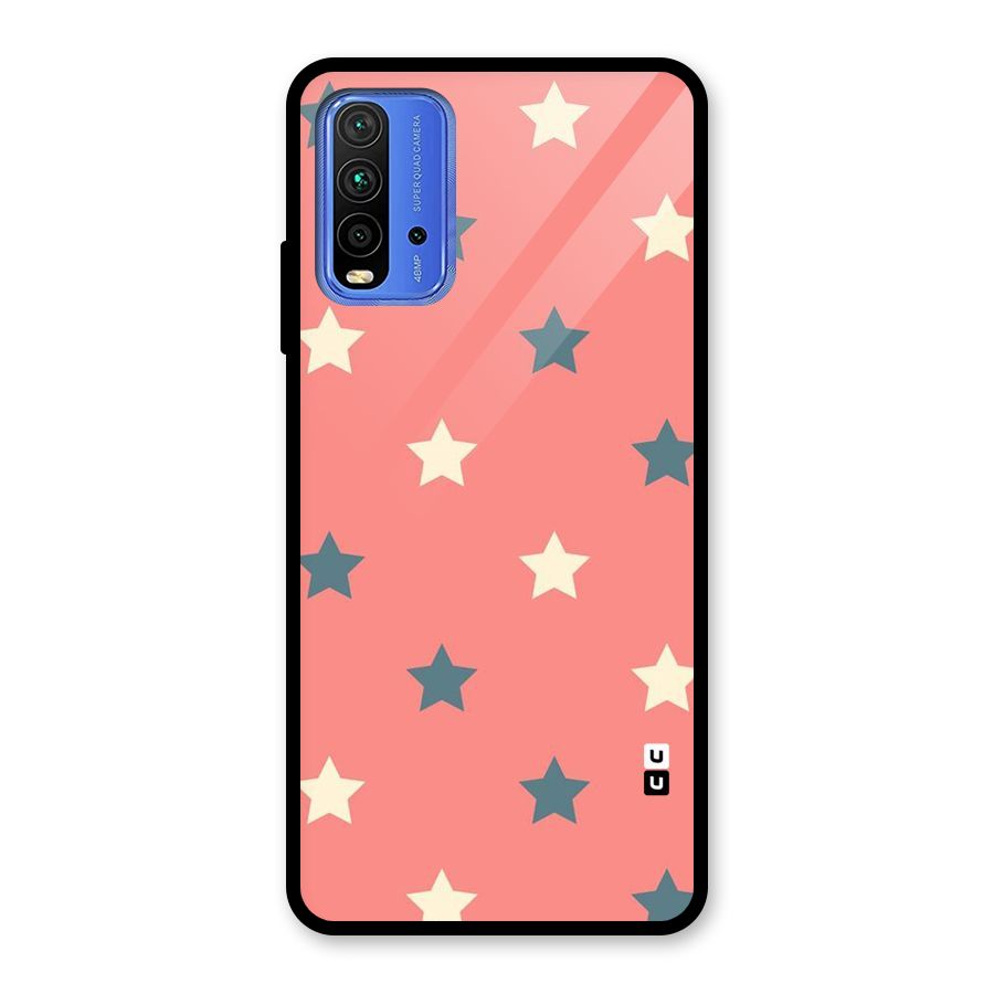 Diagonal Stars Glass Back Case for Redmi 9 Power