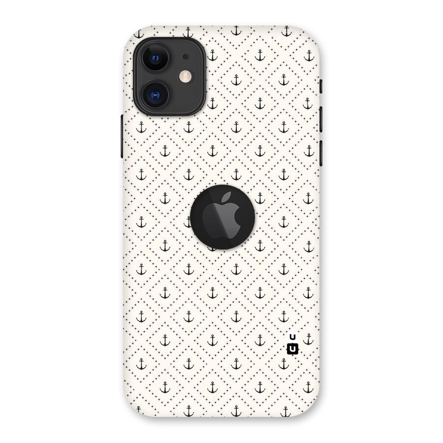 Diamond Anchor Design Back Case for iPhone 11 Logo Cut