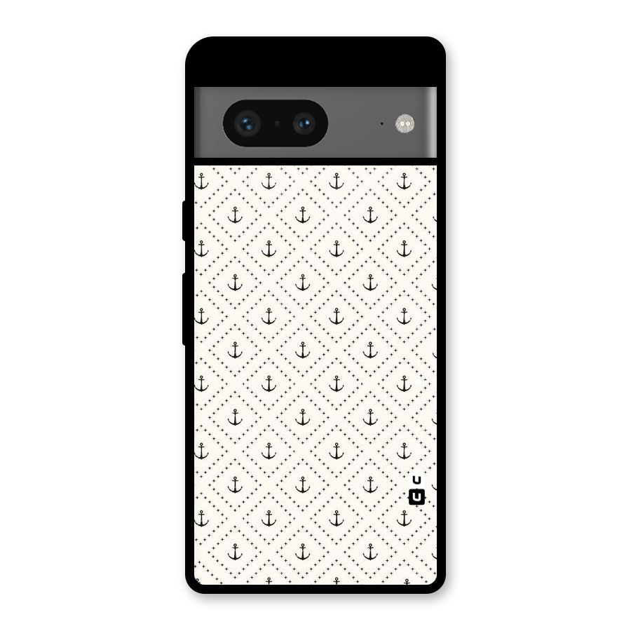 Diamond Anchor Design Glass Back Case for Google Pixel 7