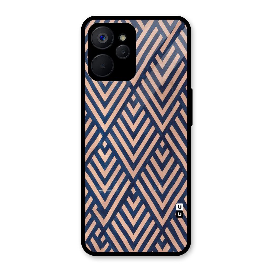 Diamond Blues Glass Back Case for Realme 9i 5G