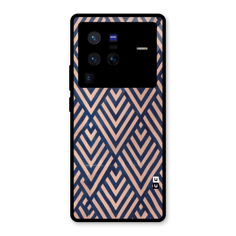 Diamond Blues Glass Back Case for Vivo X80 Pro