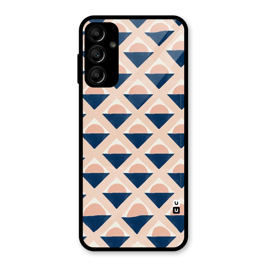 Diamond Circle Pattern Glass Back Case for Galaxy A14 5G