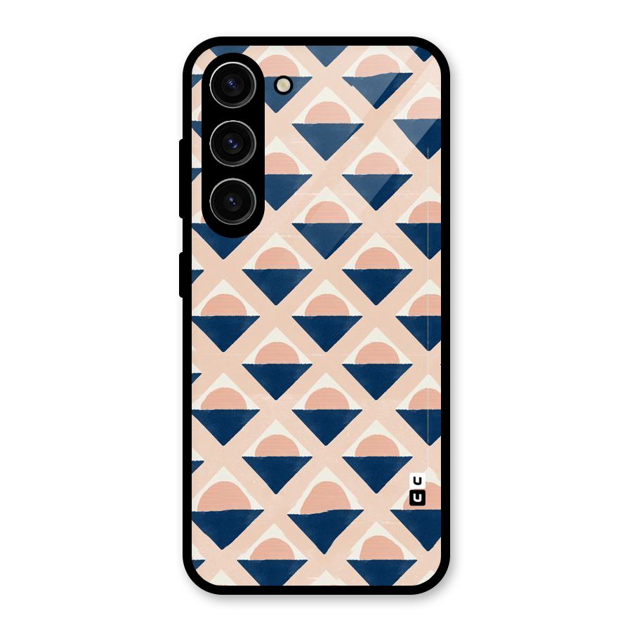 Diamond Circle Pattern Glass Back Case for Galaxy S23