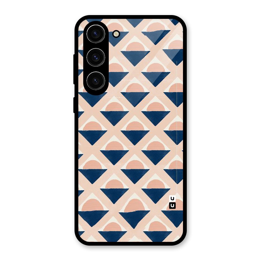 Diamond Circle Pattern Glass Back Case for Galaxy S23 Plus