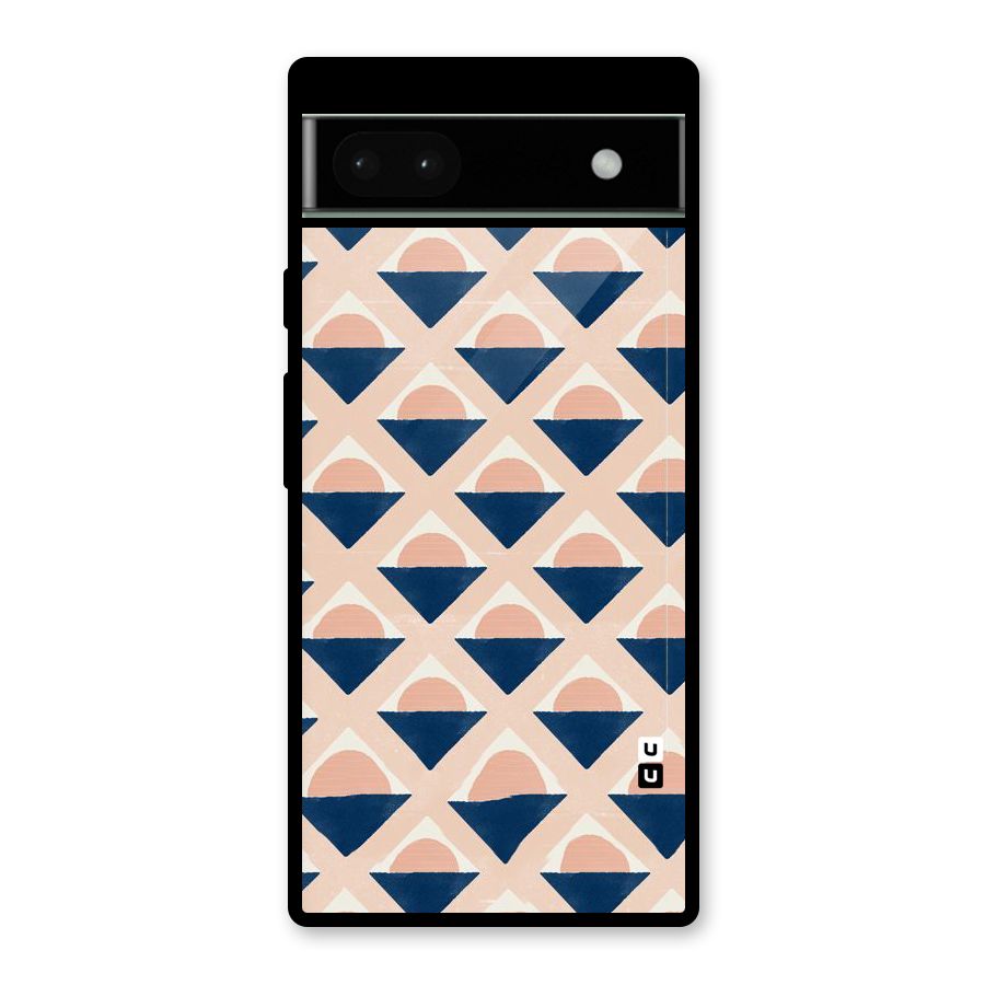 Diamond Circle Pattern Glass Back Case for Google Pixel 6a