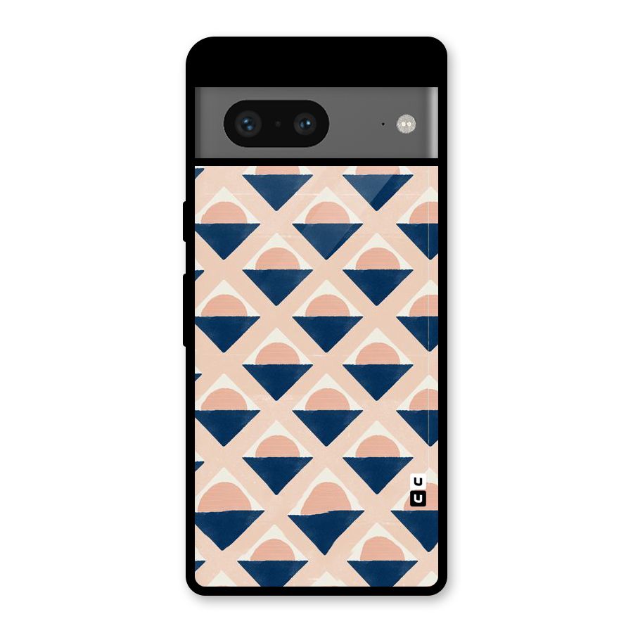 Diamond Circle Pattern Glass Back Case for Google Pixel 7