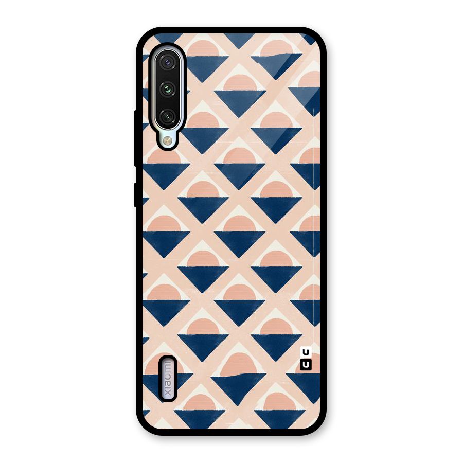 Diamond Circle Pattern Glass Back Case for Mi A3