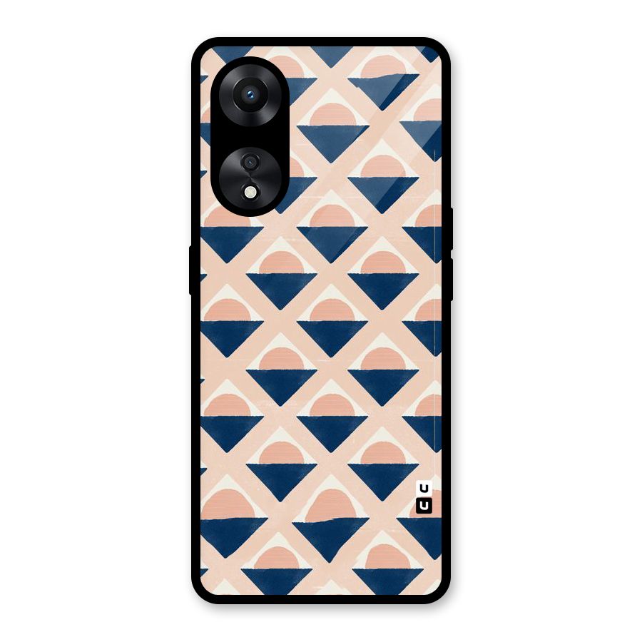 Diamond Circle Pattern Glass Back Case for Oppo A78