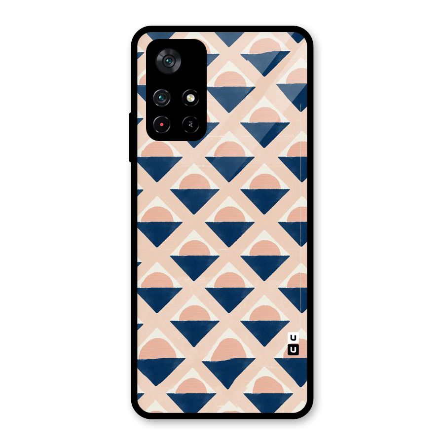 Diamond Circle Pattern Glass Back Case for Poco M4 Pro 5G