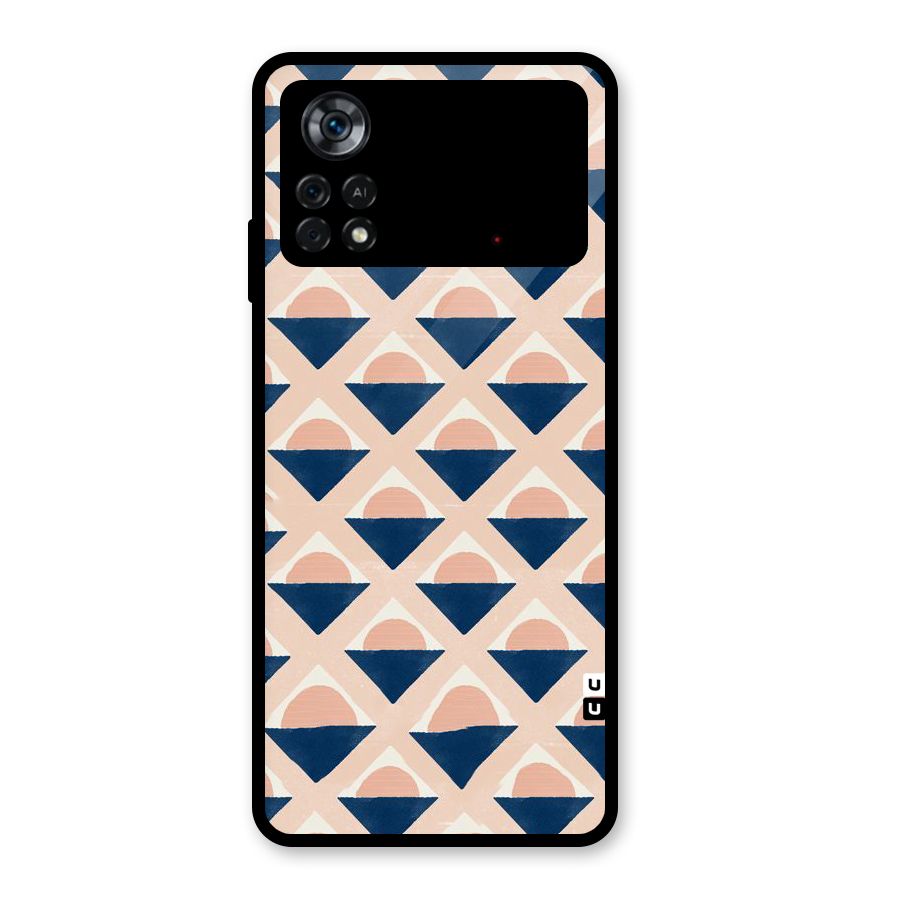 Diamond Circle Pattern Glass Back Case for Poco X4 Pro 5G