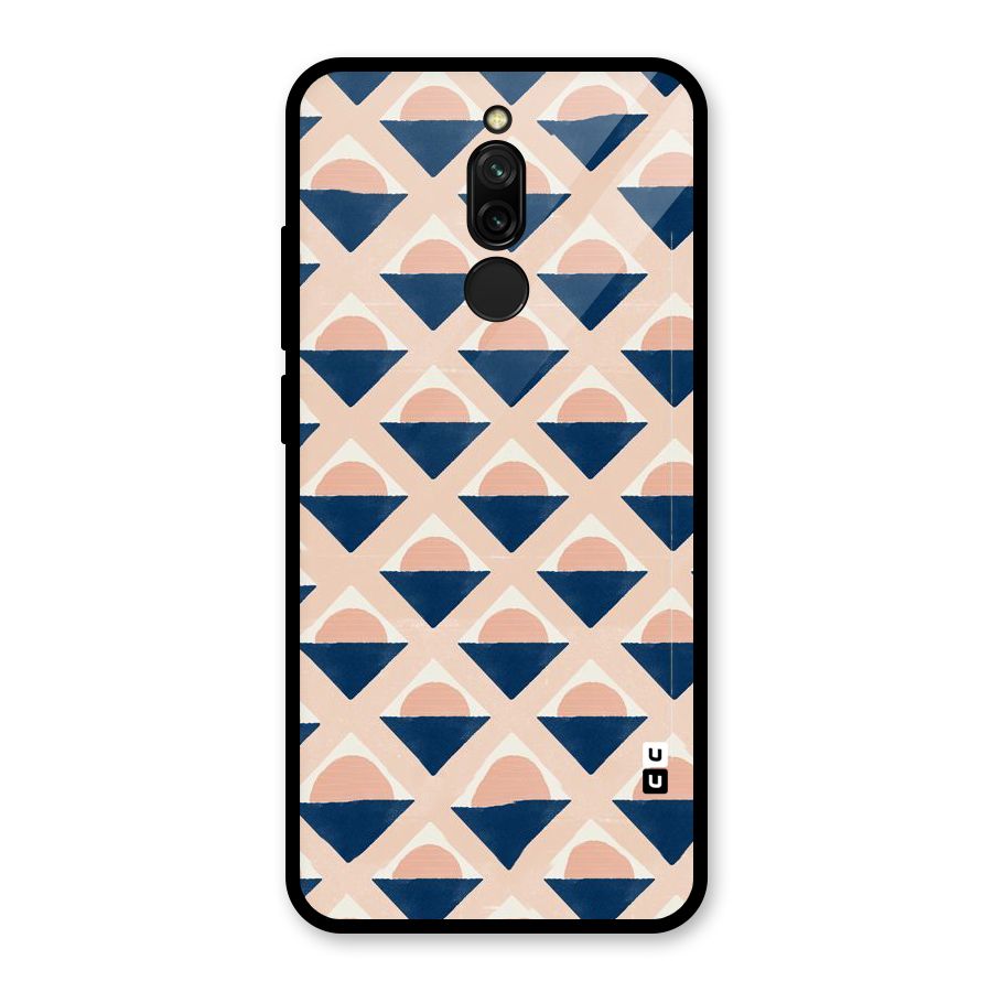 Diamond Circle Pattern Glass Back Case for Redmi 8