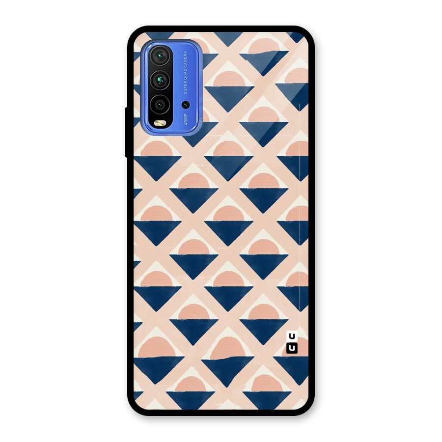 Diamond Circle Pattern Glass Back Case for Redmi 9 Power
