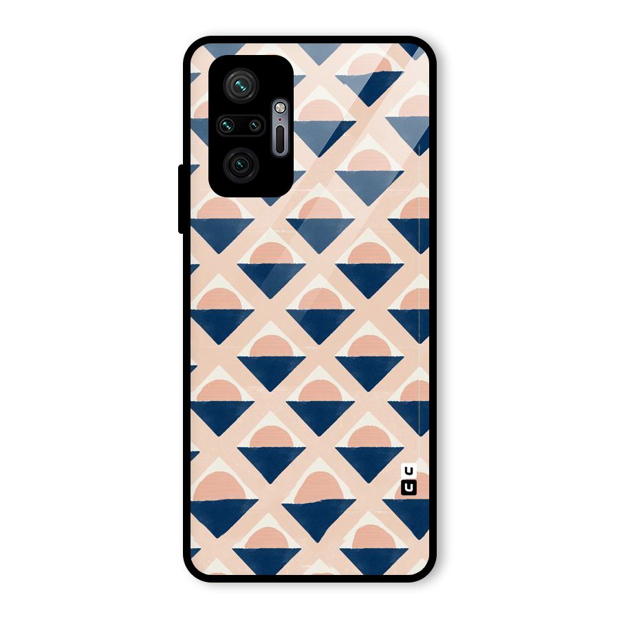 Diamond Circle Pattern Glass Back Case for Redmi Note 10 Pro Max