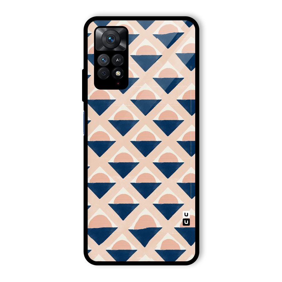 Diamond Circle Pattern Glass Back Case for Redmi Note 11 Pro
