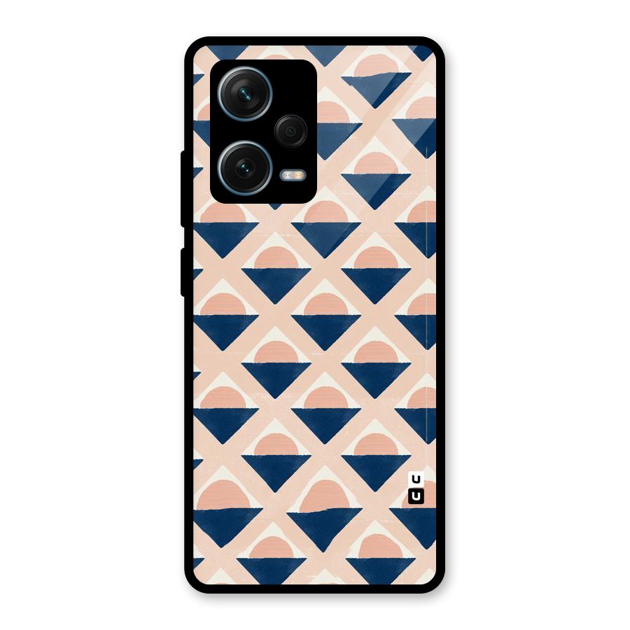 Diamond Circle Pattern Glass Back Case for Redmi Note 12 Pro Plus 5G