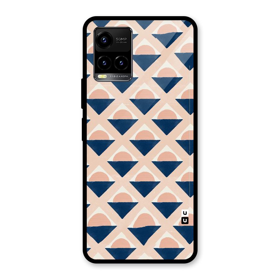 Diamond Circle Pattern Glass Back Case for Vivo Y21T