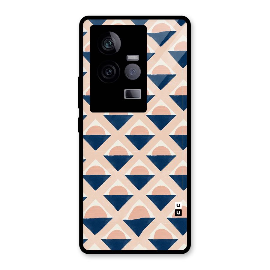 Diamond Circle Pattern Glass Back Case for Vivo iQOO 11 5G